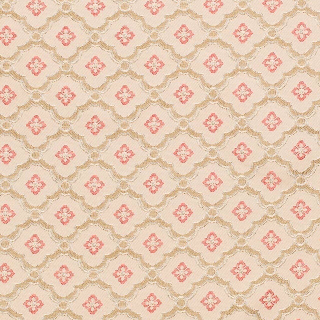 Mae Coral - Coral & Peach,Pink Abstract & Geometric,Diamonds Upholstery Fabric 54 Inches"